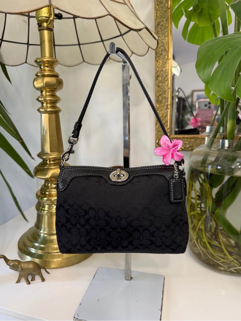 Authentic coach turnlock bag